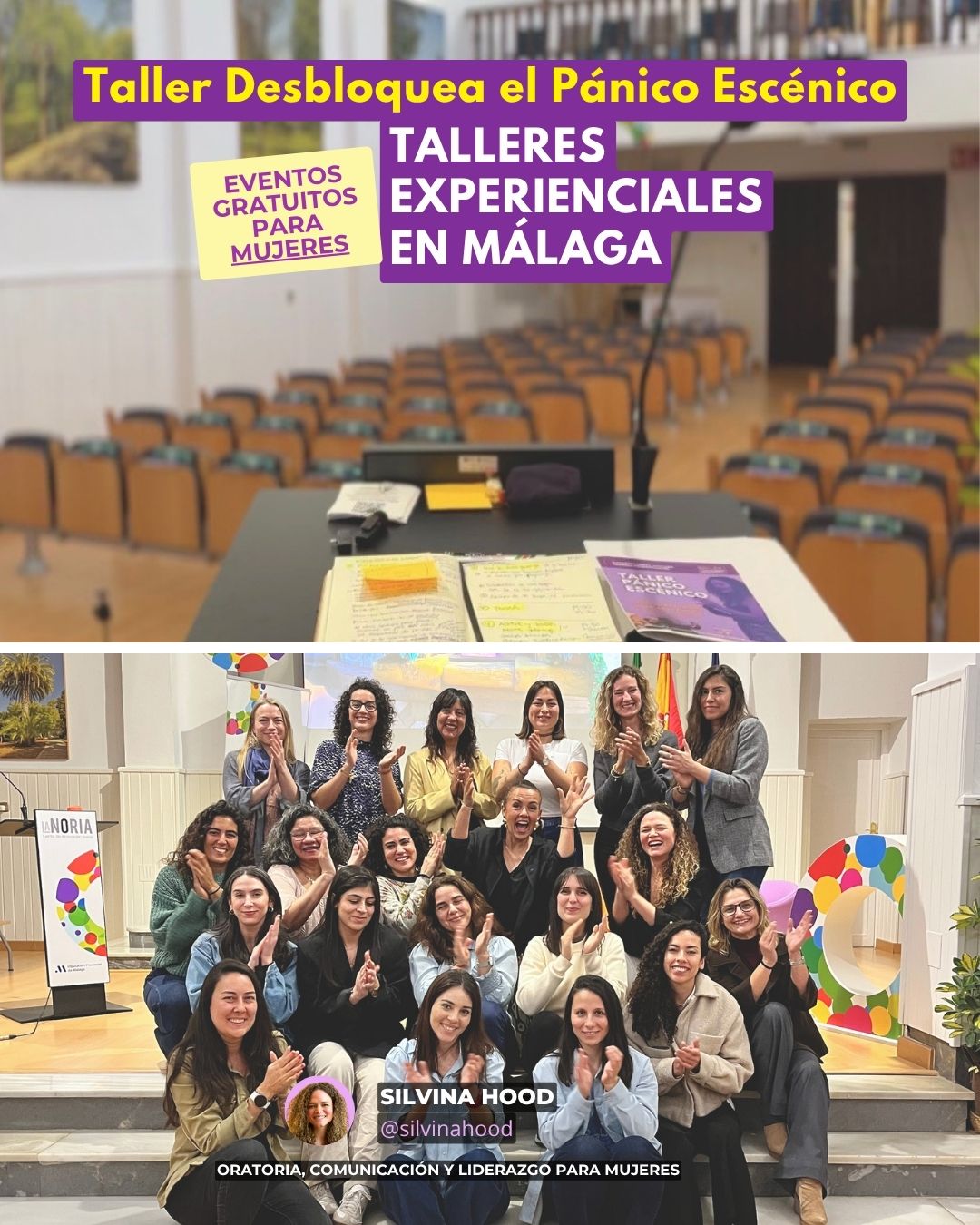 Taller Pánico Escénico + Miedo a hablar en público Silvina Hood