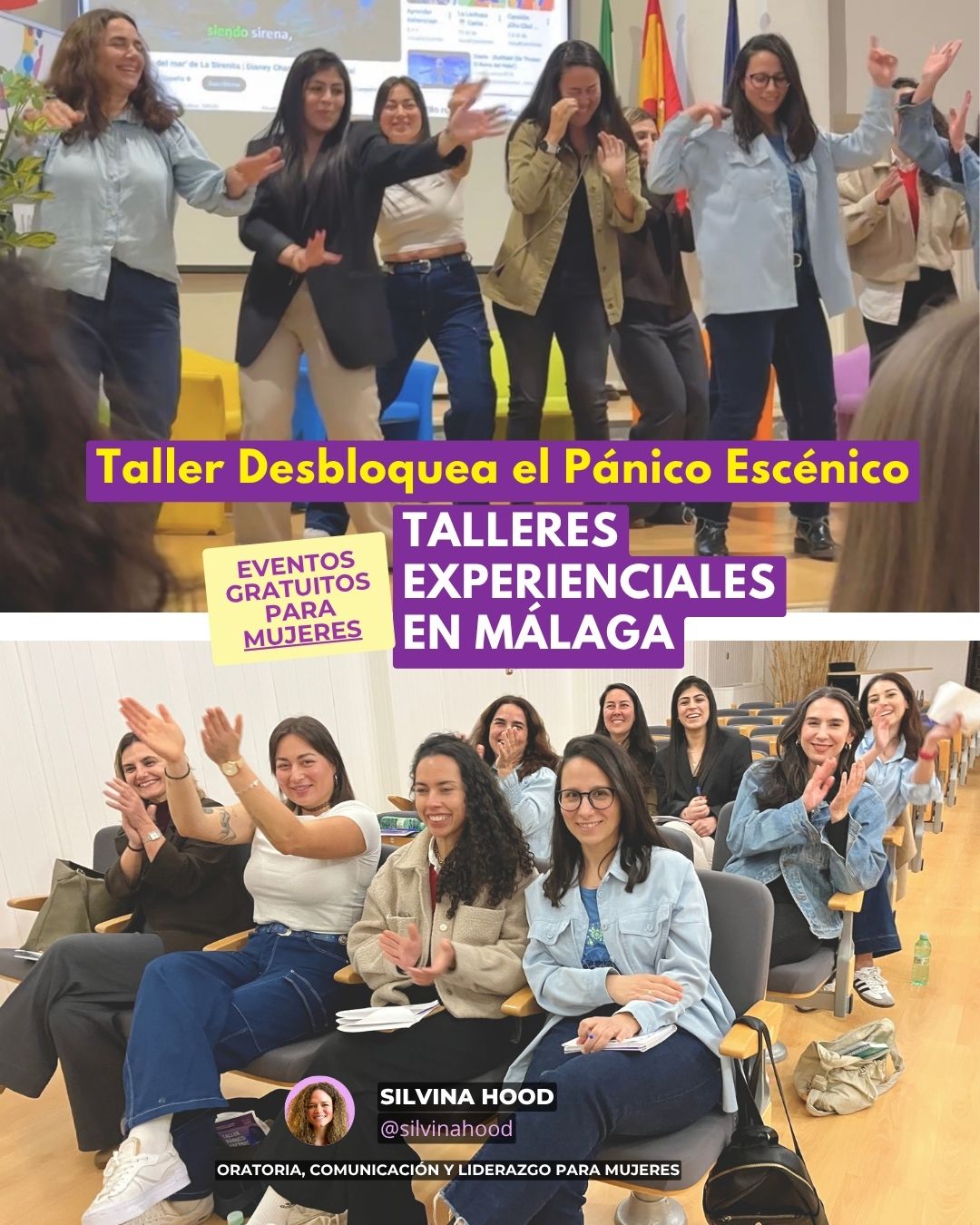Taller Pánico Escénico + Miedo a hablar en público Silvina Hood - Diosas Valientes 1